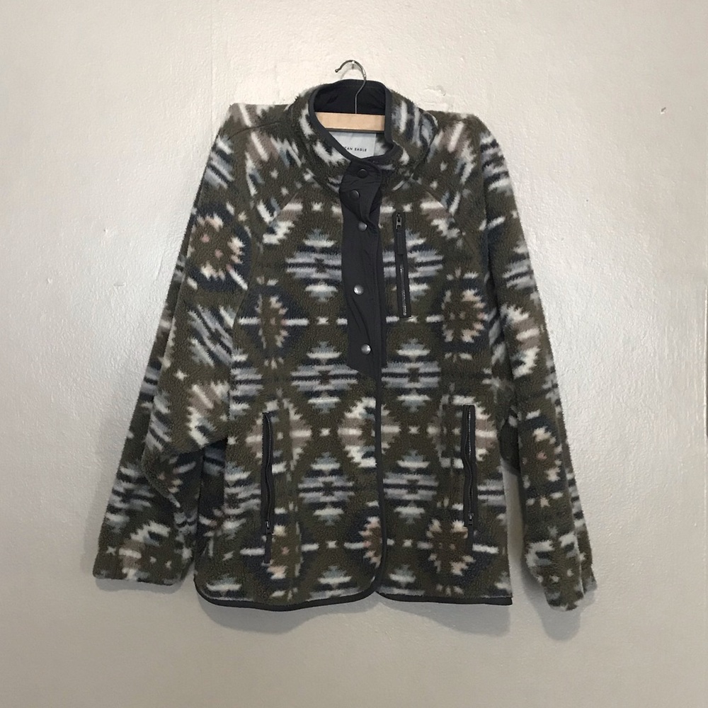 SOLD American Eagle Teddy Pendleton-Esque Jacket